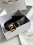 Ремінь брендовий Cassandre Belt With Square Buckle Black Gold (3)