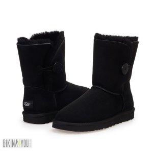 UGG Bailey Button Black Уггі жіночі чорні - 8631406 - SvitStyle