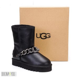 UGG Big Chain Уггі жіночі чорні - SvitStyle