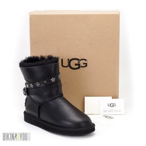 UGG Chrome Hearts zip Уггі жіночі чорні - SvitStyle