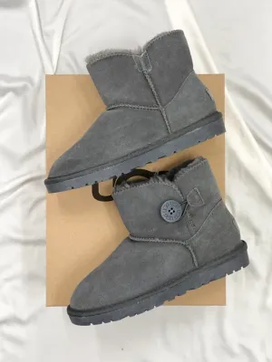 UGG Mini Bailey Button Grey (pp 36-41) - 8631583 - SvitStyle