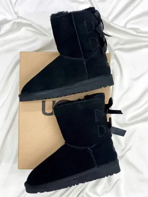 UGG Bailey Bow Black (pp 36-41) Розпродаж! - 8631585 - SvitStyle