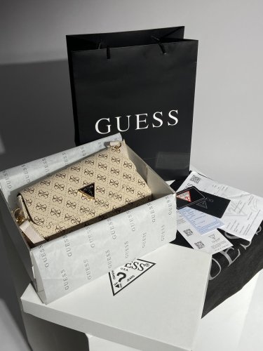 Сумка  Guess Cordelia Flap Shoulder Bag Beige - SvitStyle