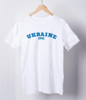 Футболка UKRAINE 1991 біла - 8631862 - SvitStyle