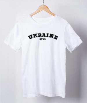 Футболка UKRAINE 1991 біла - 8631863 - SvitStyle