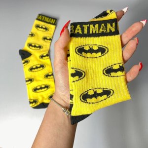 Шкарпетки високі Batman жовті 36-41 р бавовняні - 8631929 - SvitStyle