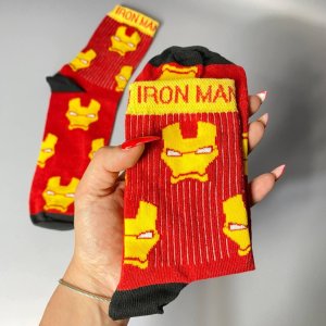 Шкарпетки високі Ironman червоні 36-41 р бавовняні - 8631937 - SvitStyle