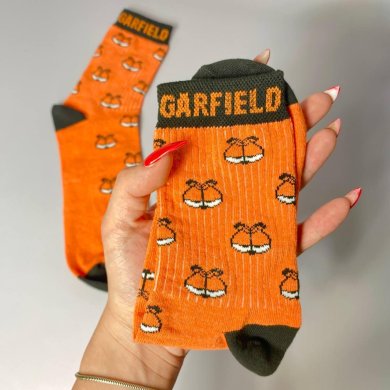 Шкарпетки високі Garfield оранжеві 36-41 р бавовняні - SvitStyle