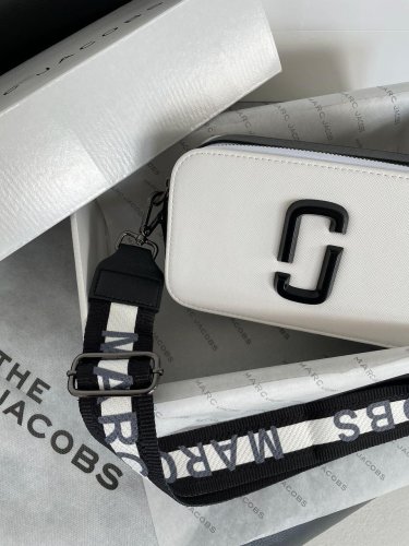 Сумка Marc Jacobs The Snapshot White Black - SvitStyle