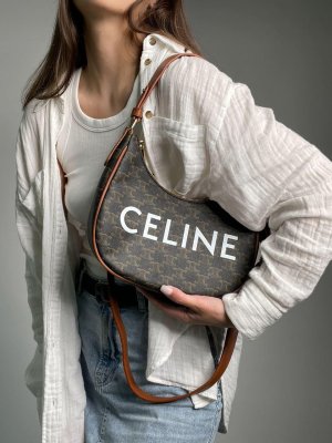 Сумка Celine Ava Bag In Triomphe Canvas and Calfskin Tan - 8632189 - SvitStyle