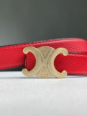 Ремінь Celine Leather Belt Red Gold - 8632206 - SvitStyle