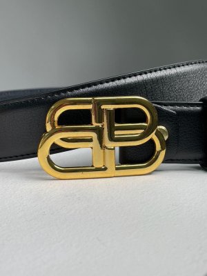 Ремінь Balenciaga Leather Belt Black Gold - 8632212 - SvitStyle