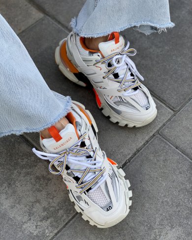 Кросівки Balenciaga Track 3.0 White Orange - SvitStyle