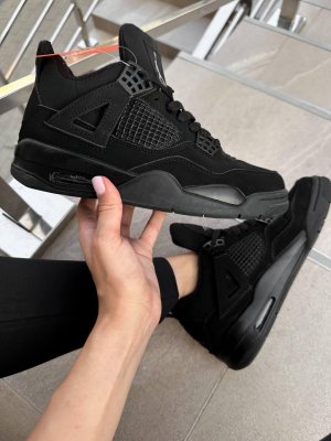 Кросівки Nike Air Jordan Retro 4 Black (рр 36-45) - 8632230 - SvitStyle