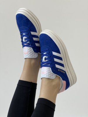 Кросівки Adidas Gazelle Bold Blue Pink (рр 36-40) - 8632240 - SvitStyle