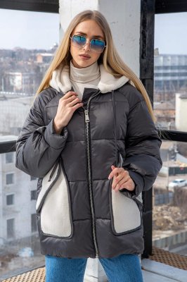 Зимова куртка Mila Nova К-271 сірий - 8632355 - SvitStyle