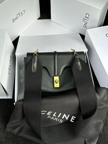 Сумка Celine Teen Soft 16 In Smooth Calfskin Tan Black - SvitStyle