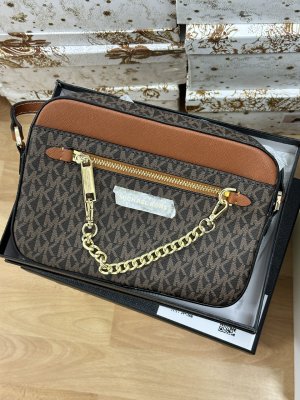 Michael Kors Jet Set Large Logo Crossbody Bag Brown - 8633060 - SvitStyle