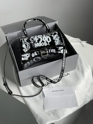 Сумка Balenciaga Hourglass Small Handbag Graffiti in Black - 8633117 - SvitStyle