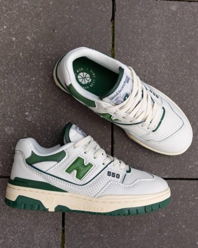 Кросівки New Balance 550 White Green (рр 36-40) - SvitStyle