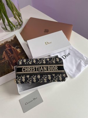 Гаманець Christian Dior Wallet Blue Oblique Jacquard Blue - 8633649 - SvitStyle