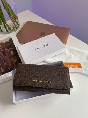 Гаманець Michael Kors Jet Set travel Wallet Brown Logo - 8633653 - SvitStyle