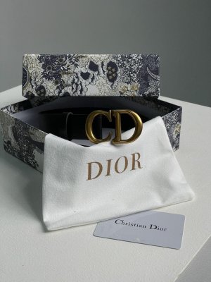 Ремінь Dior Saddle Belt Black Ultrasmooth Calfskin Gold - 8633667 - SvitStyle