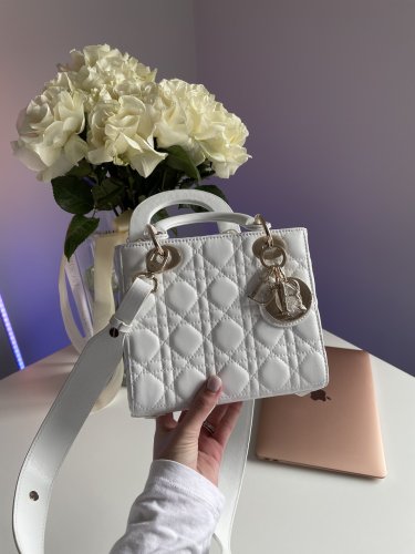 ???? Christian Dior Small Lady Dior My ABCDIOR Bag White - SvitStyle