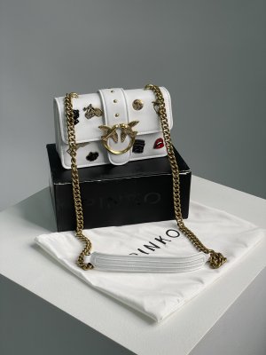 ???? Pinko Mini Love Bag One Simply With Enamel Pin White - 8633695 - SvitStyle