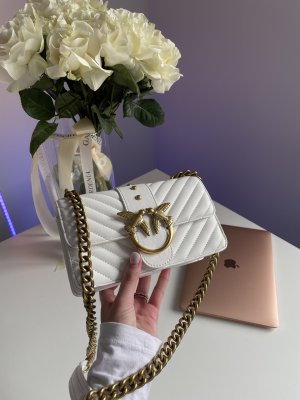 ???? Pinko Mini Love Bag One Simply Puff White/Gold - 8633700 - SvitStyle