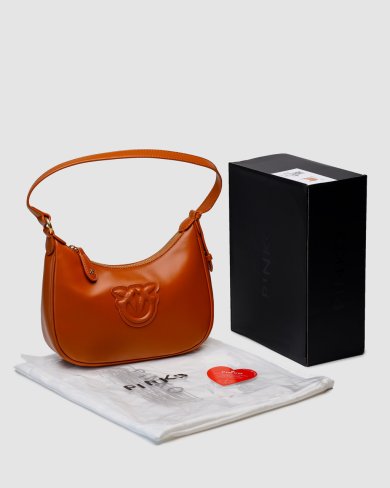 Сумка Pinko Half Moon Bag Simply Ginger With Leather Buckle - SvitStyle