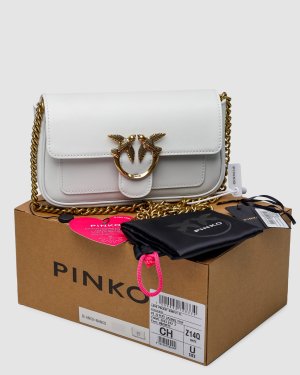 Сумка Pinko LoveBag Pocket Simply Cream Antique Gold - 8633979 - SvitStyle