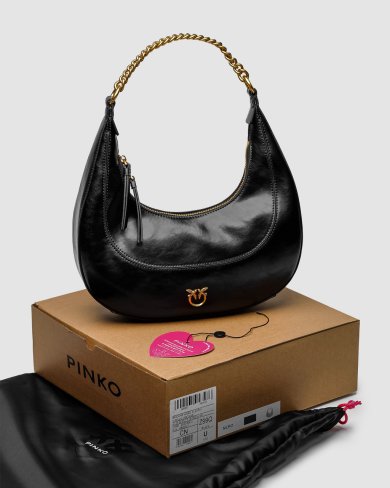 Сумка Pinko Mini Brioche Bag Hobo Black - SvitStyle