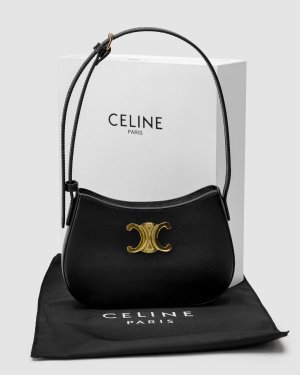 Сумка Celine Medium Tilly Bag in Shiny Calfskin Black - 8633986 - SvitStyle