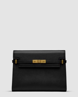 ???? Saint Laurent Manhattan Medium Leather Shoulder Bag Black - 8634006 - SvitStyle