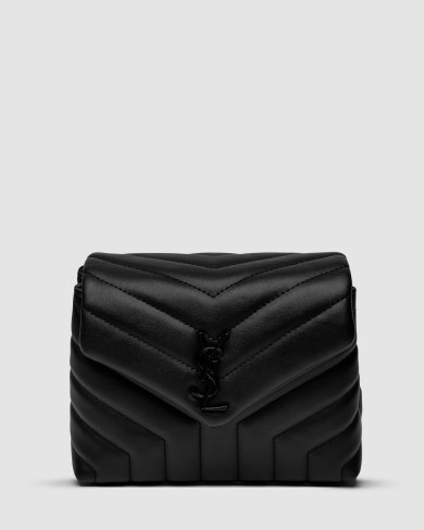 ???? Saint Laurent Toy LouLou In Quilted Leather Black/Black - SvitStyle