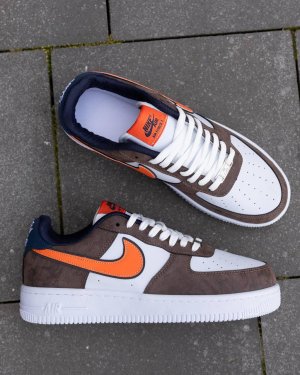 Кросівки Nike Air Force Brown White Orange (рр 40-44) - 8634035 - SvitStyle