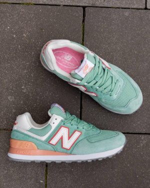 Кросівки New Balance 574 Green Orange White (рр 37-41) - 8634081 - SvitStyle