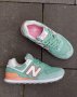 Кросівки New Balance 574 Green Orange White (рр 37-41) (1)