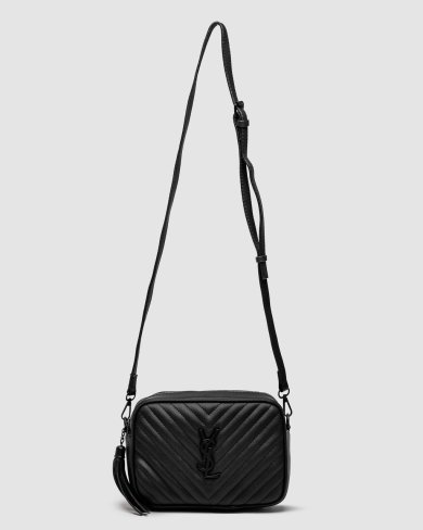 Saint Laurent Lou Quilted Camera Bag Black/Black - SvitStyle