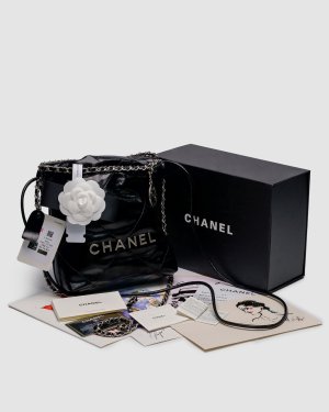 Сумка Chanel Black Quilted Calfskin Mini 22 Bag Silver Hardware - 8634174 - SvitStyle