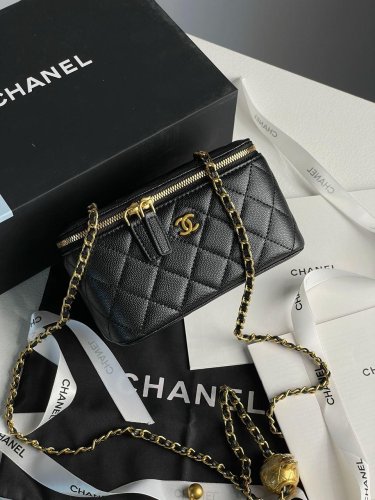 Сумка Chanel Classic Black Lambskin Pearl Crush Vanity Bag - SvitStyle