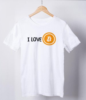 Футболка I Love BTC біла - 8634256 - SvitStyle