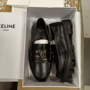 Лофери жіночі Celine Leather Loafers (рр 36-41) - SvitStyle