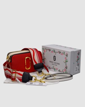 Сумка Marc Jacobs The Snapshot Burgundy Cream - 8634658 - SvitStyle