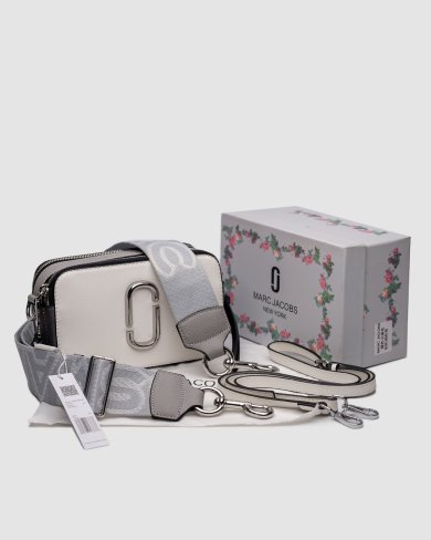 Сумка Marc Jacobs The Snapshot Metallic White - SvitStyle