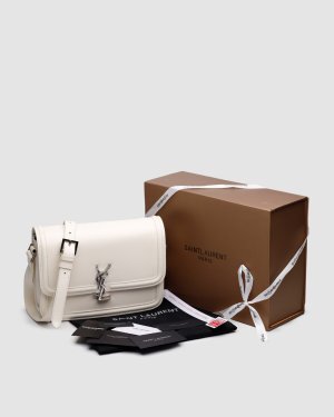 Сумка YSL Large Solferino Cream Silver - 8634674 - SvitStyle