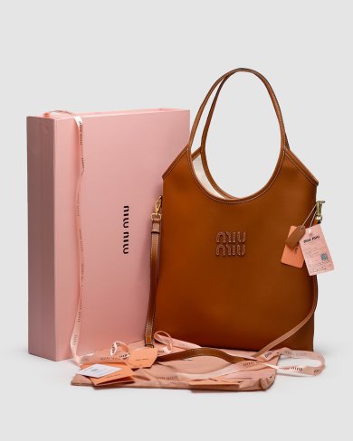 Сумка Miu Miu Ivy Leather Bag Brown - SvitStyle