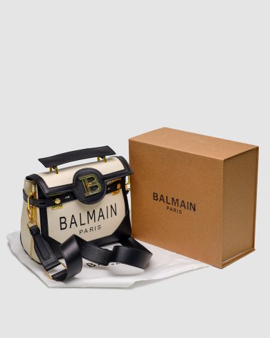 Сумка Balmain B-Buzz 23 Cream Black - SvitStyle