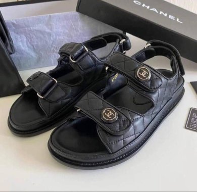 Chanel Sandals Black  Leather LUX - SvitStyle